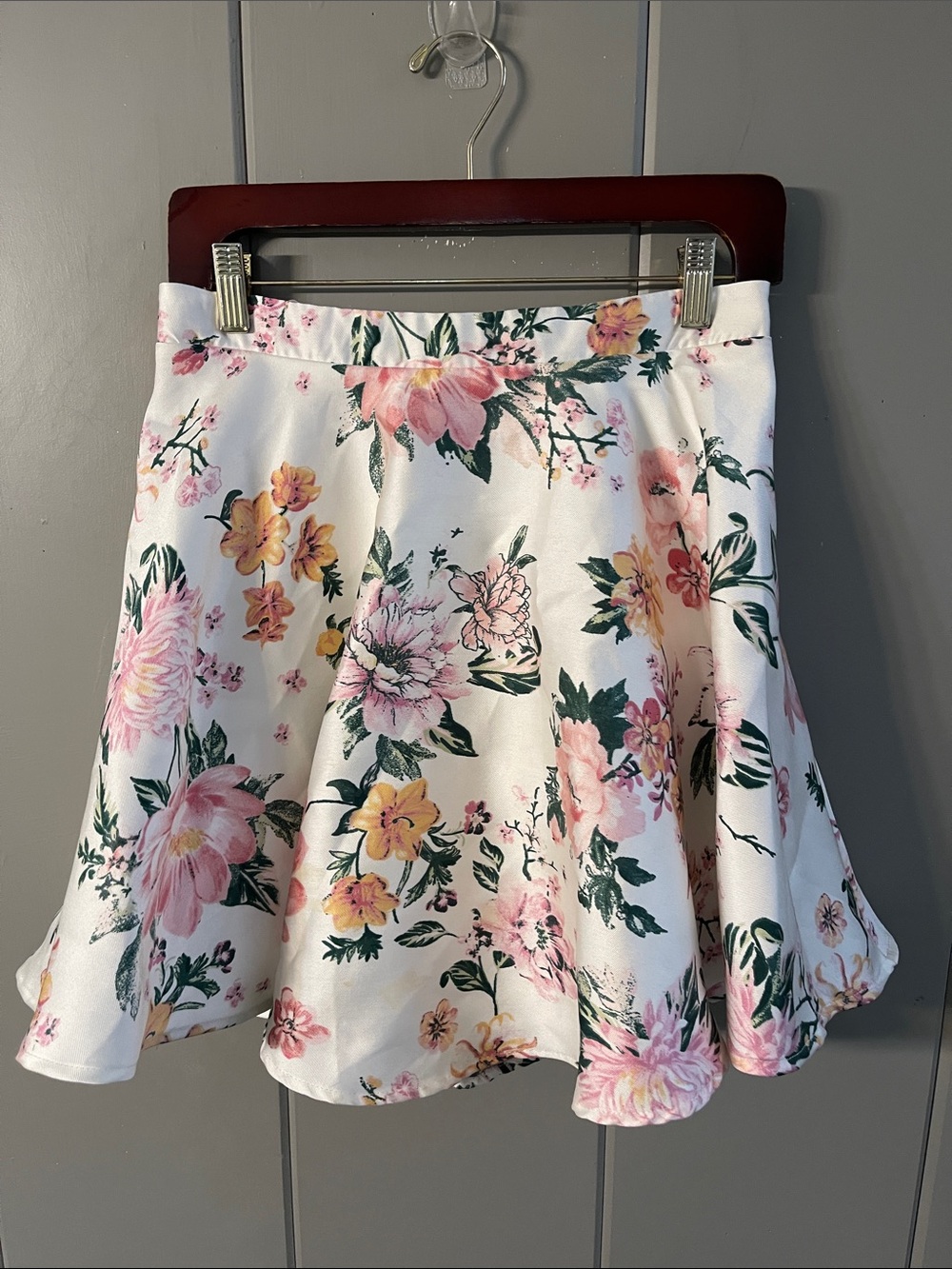 City Studio Skirt Pink White Floral Whimsical Cottage Romantic Fairy Balletcore